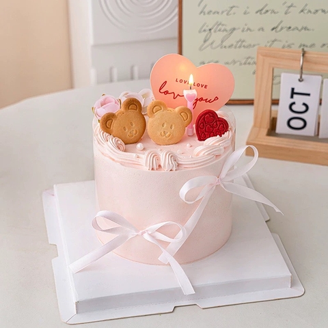 Combo 12 thẻ trái tim giấy màu hồng (kt 7.5cm x8.5cm).