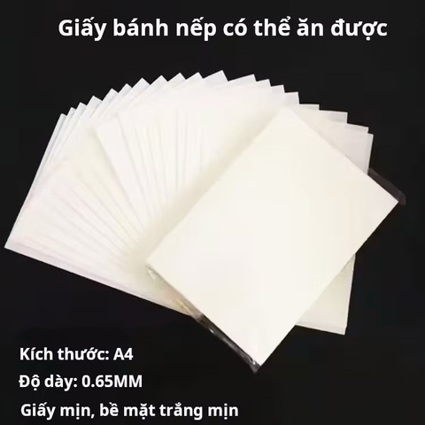 20 tờ giấy gạo LOẠI DÀY 0.65mm (kích thước A4 - 21cm x 29.7cm).
