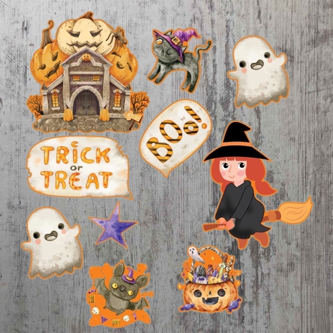 Combo 2 Set cắm chủ đề halloween 2023 -MẪU 2.