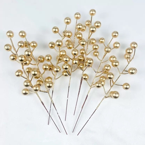 Set 10 nhánh đào đông - MÀU vàng đồng (12 quả/nhánh).