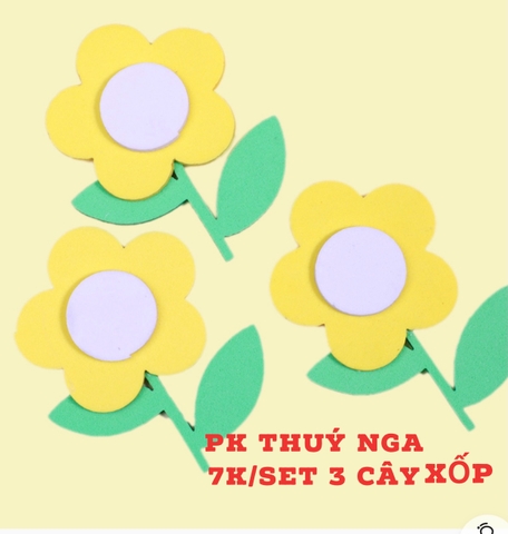10 Set 3 hoa xốp vàng xả kho