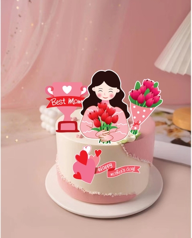 Combo 2 set giấy 8.3- Mẹ và hoa (best mom).