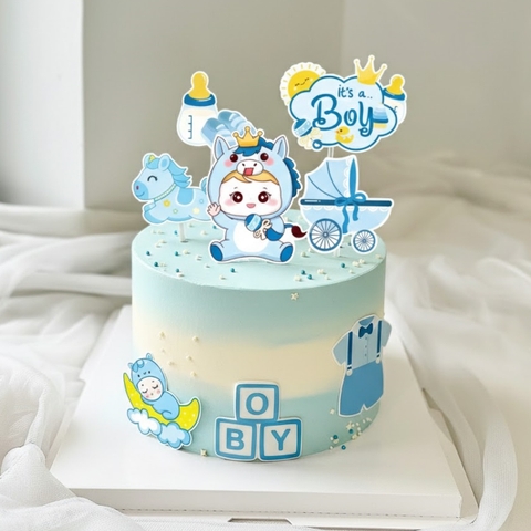 10 set giấy em bé Ngựa xe nôi -XANH (SX).