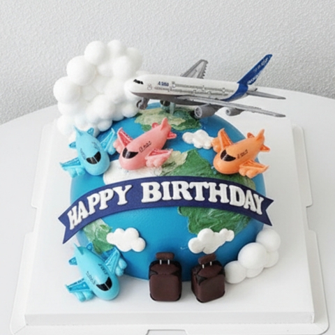 Bộ 4 máy bay nhựa (không có cánh quạt) xanh-cam-tím (size NHỎ).