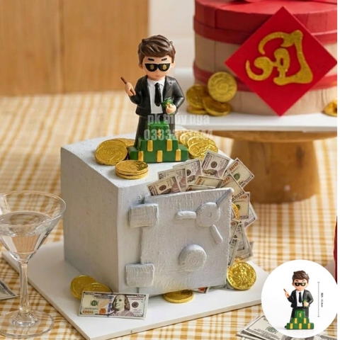 Tượng nhựa -sếp (boss) đeo kính chữ S (dáng đứng).