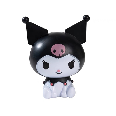 Tượng mèo KUROMI nhựa (MÀU ĐEN-TÍM).