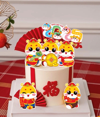Combo 2 set giấy TẾT - bé rắn và số 2025.