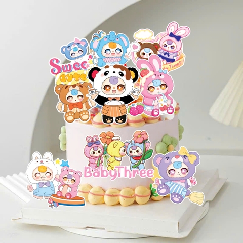 Combo 2 set giấy  - Baby three mẫu mới (uống trà sữa)9689.