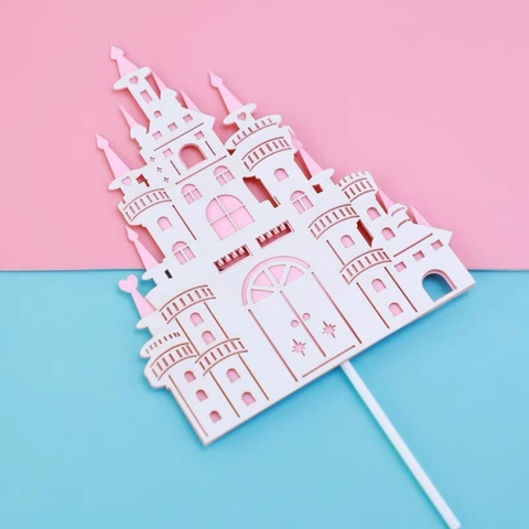 set 10 lâu đài giấy 2 lớp -MÀU HỒNG.