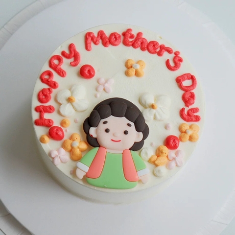 Tượng nhựa dẻo - Mẹ áo XANH LÁ mix đỏ.