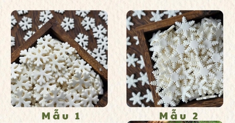 Hộp 100 gam kẹo đường BÔNG TUYẾT mix 2 mẫu.