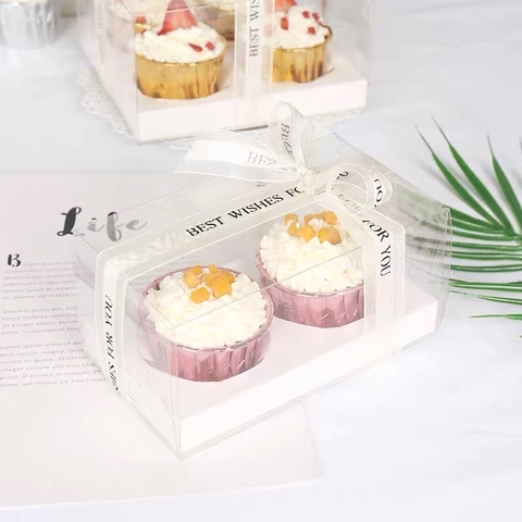 set 10 Hộp cupcake trong (2 lỗ) (18x10.2x10cm).