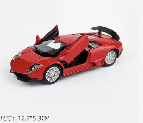 OTO - Xe Lamborghini sắt đỏ (5.3cmx12.7cm).