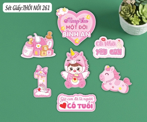 10 set giấy thôi nôi HD SỐ 1 - NGỰA HỒNG 261.