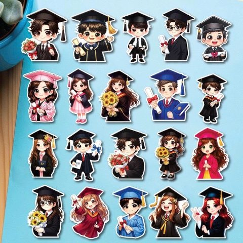 Set 100 thẻ giấy cử nhân mix mẫu.