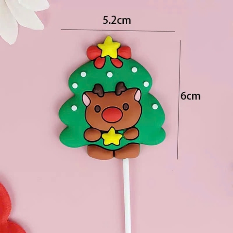 Cây thông noel nhựa dẻo (có hình tuần lộc).