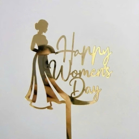 Set 10 mica Women's day và cô gái mặc áo dài -VÀNG.