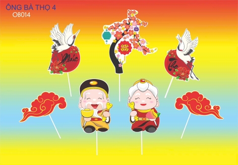 Set tết HD-ông bà mẫu 2 (có mây).