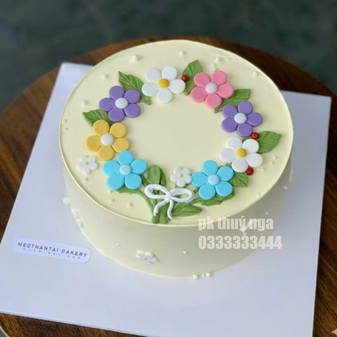 Hộp 100 bông HOA MAI kẹo đường kt 2.5cm -MIX MÀU.