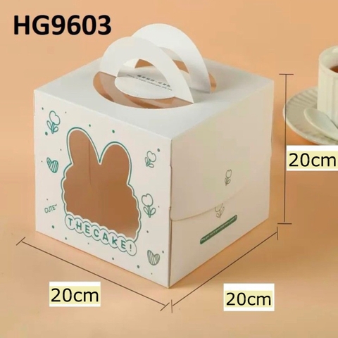 Set 50 hộp giấy cửa sổ -thỏ trắng size 20x20x20cm (KÈM ĐẾ).