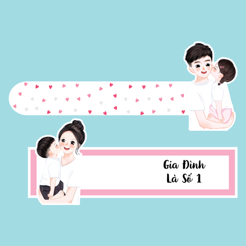 10 set thẻ kéo- gia đình là số 1 (mẫu 2).