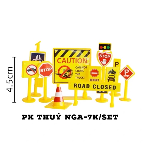 Set biển báo nhựa (mới) (9 chi tiết) U06.