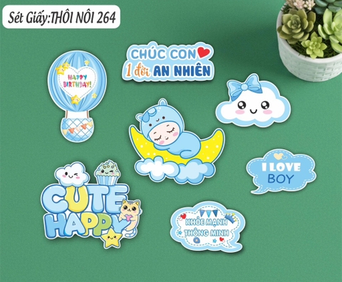 10 set giấy thôi nôi HD-màu xanh 264.