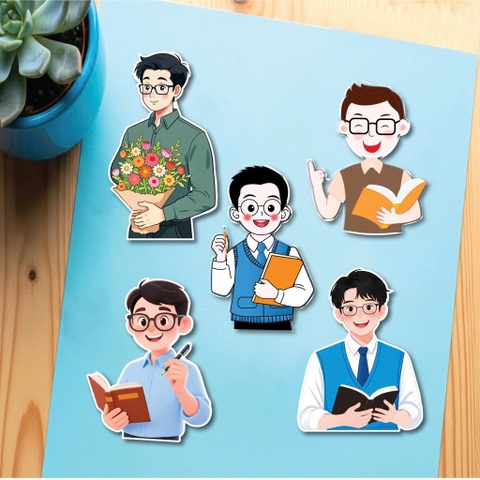 Set 30 thẻ giấy -THẦY GIÁO mix 5 mẫu.