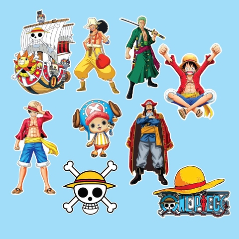 Combo 2 set giấy - hoạt hình đảo hải tặc one piece mẫu lớn.