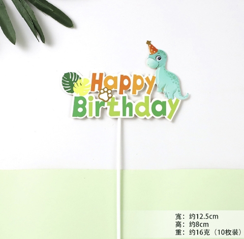 Set 10 cây cắm HPBD Khủng long (M3).