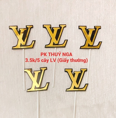 CAM-Set 5 cây LV màu vàng (giấy thường).