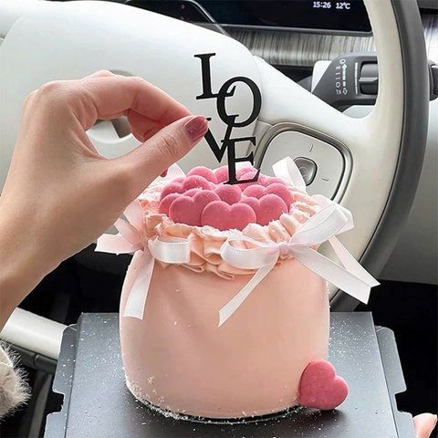 Set 10 mica LOVE xếp tầng-MÀU ĐEN.