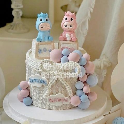 Tượng nhựa cứng -Ngựa màu HỒNG.