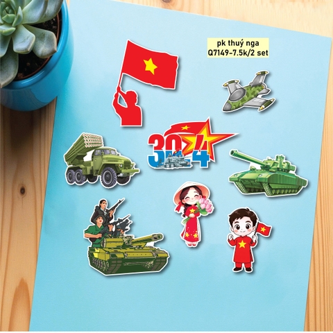 Combo 2 set giấy - bộ đội (chủ đề 30-4) 7149.