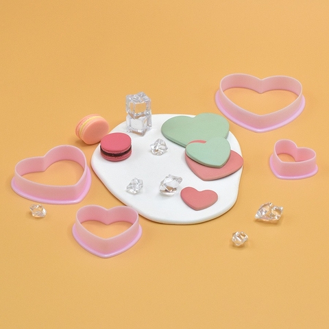 Set 4 Khuôn nhấn  - TRÁI TIM RỖNG.