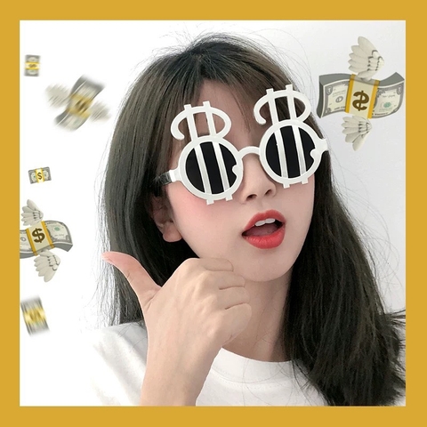 Kính mắt nhựa-chữ S MÀU BẠC.