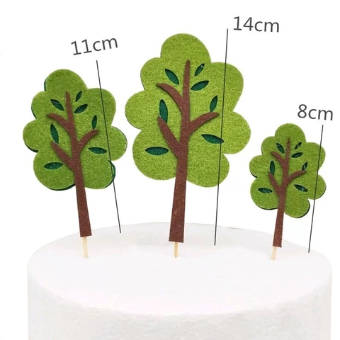 Set 3 cây xanh vải dạ size to (mẫu mới).