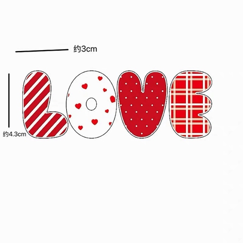 Set 60 chữ LOVE giấy (4 màu sắc).