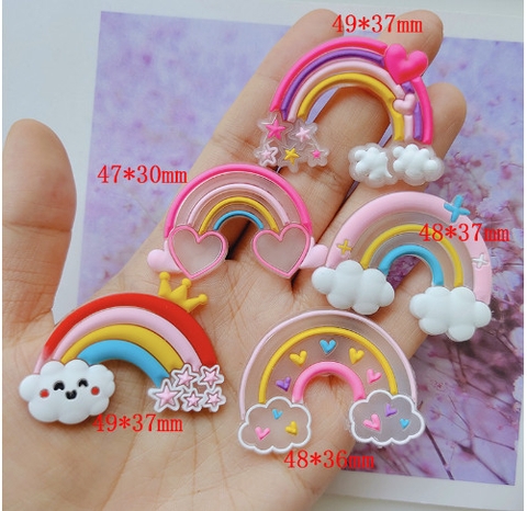 Set 10 cầu vồng nhựa trong mix mẫu.