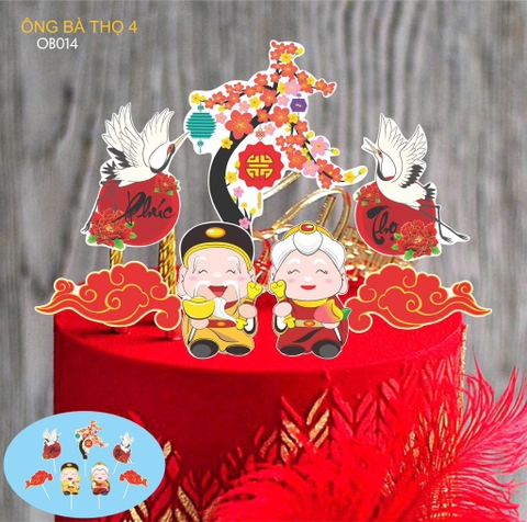 Set tết HD-ông bà mẫu 2 (có mây).