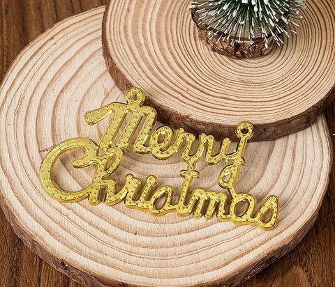 Set 100 chữ Merry christmas nhựa - VÀNG (mẫu mới).