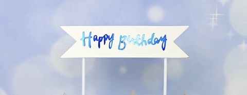 Set 10 bảng HPBD nền trắng-chữ XANH.