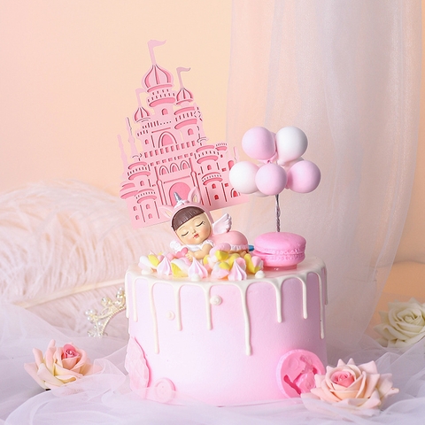 set 10 Lâu đài giấy mới - hồng.