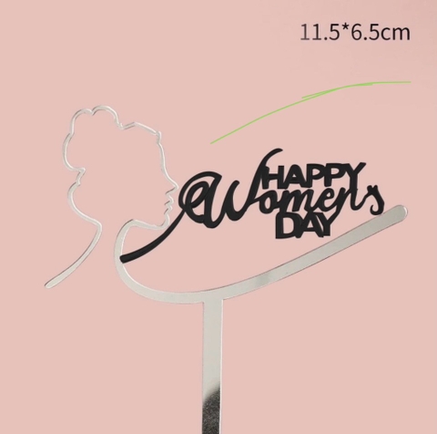 Mica 2 lớp women's day và cô gái-ĐEN BẠC.