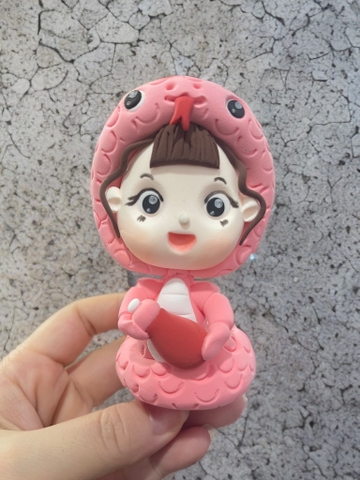 Tượng đất nặn - RẮN chibi HỒNG.
