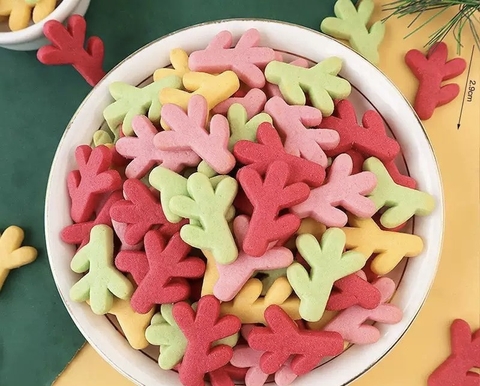 Bánh quy noel (gói 180gam)-sừng tuần lộc mix màu.