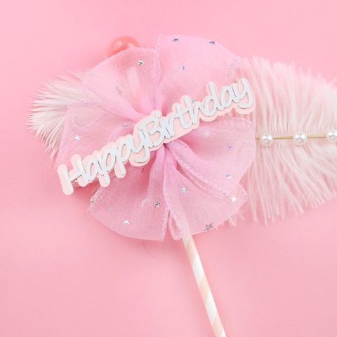 Nơ vải HPBD-HỒNG.