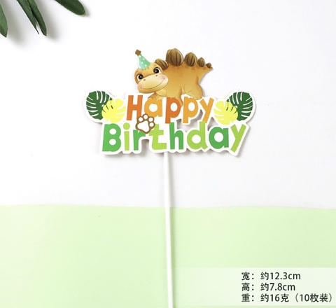 Set 10 cây cắm HPBD Khủng long (M6).