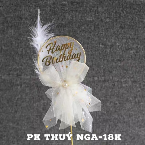 Que cắm HPBD lông vũ -hình TRÒN.