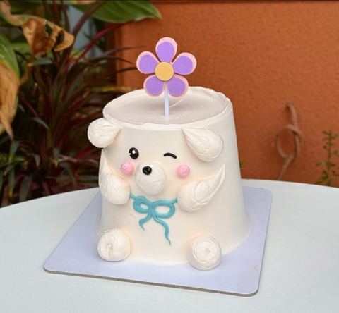 Set 5 hoa xốp 2  lớp -màu TÍM.